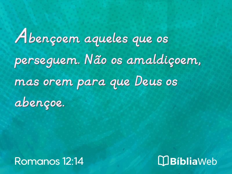 Romanos 12:14 em imagem para compartilhar