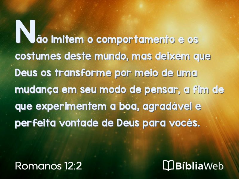 Romanos 12:2 em imagem para compartilhar