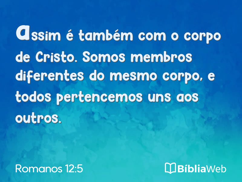 Romanos 12:5 em imagem para compartilhar