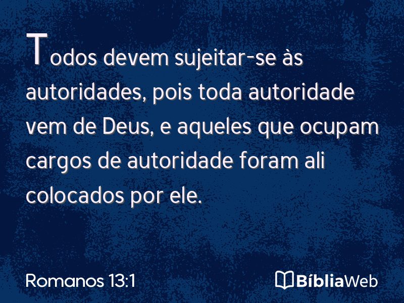 Romanos 13:1 em imagem para compartilhar