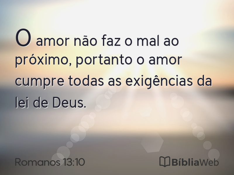 Romanos 13:10 em imagem para compartilhar