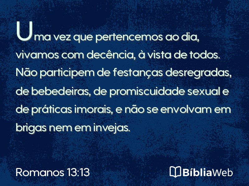 Romanos 13:13 em imagem para compartilhar