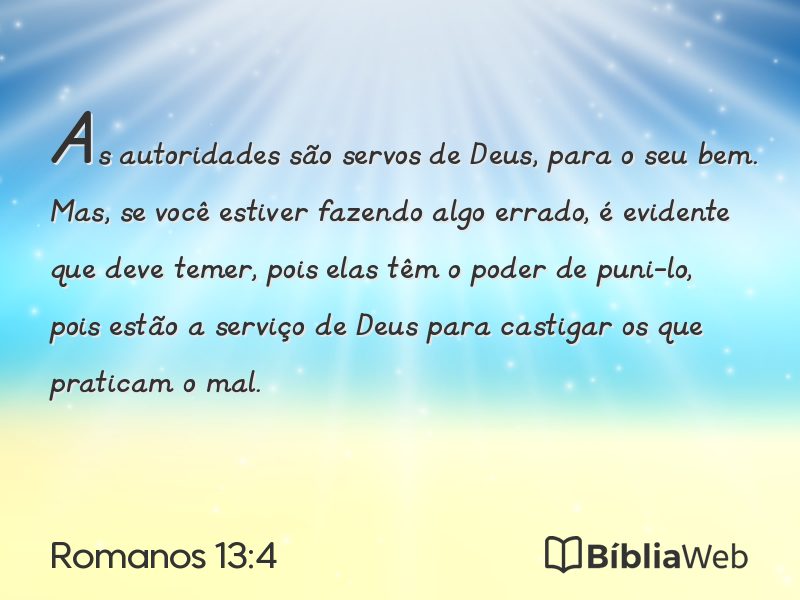 Romanos 13:4 em imagem para compartilhar