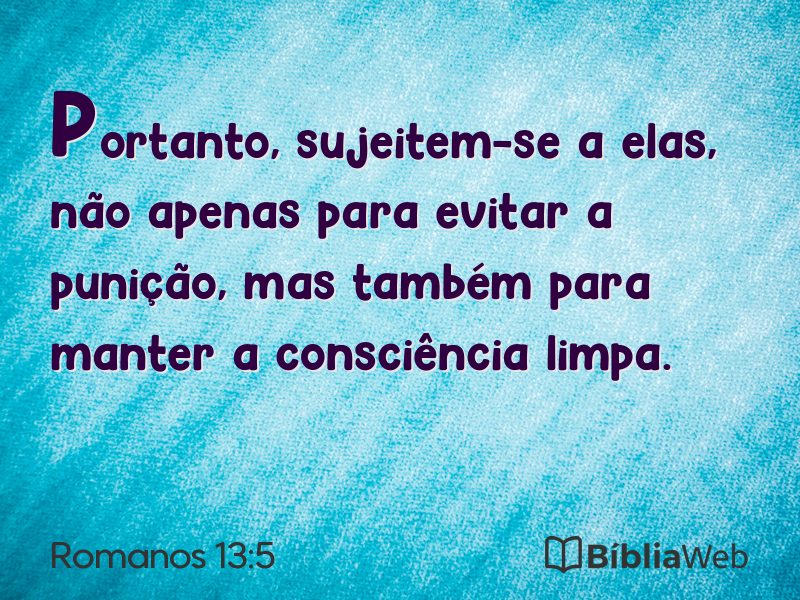 Romanos 13:5 em imagem para compartilhar