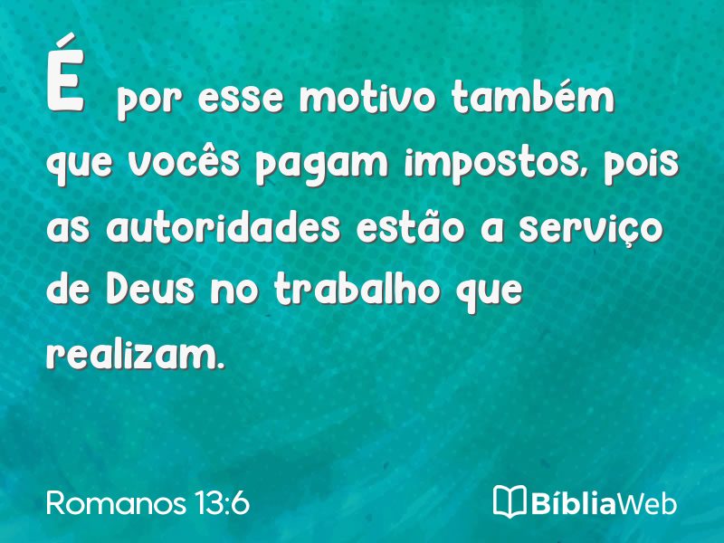 Romanos 13:6 em imagem para compartilhar