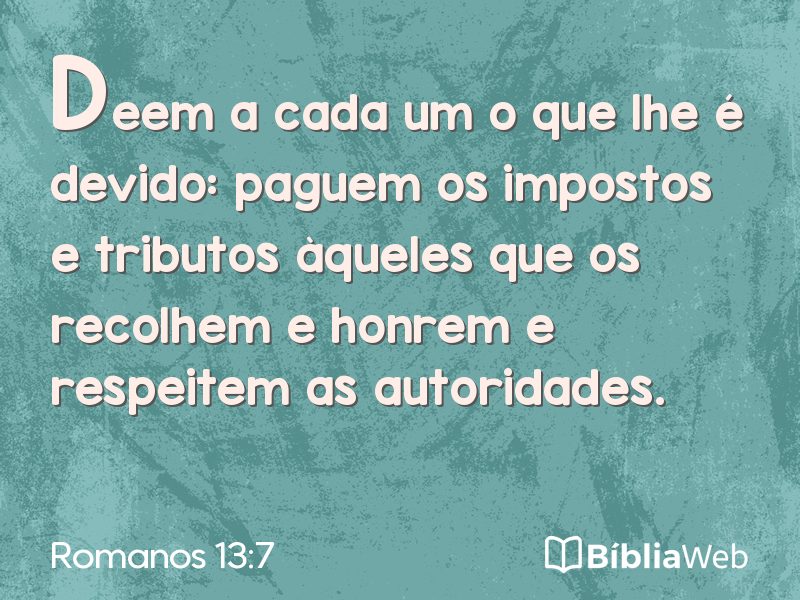 Romanos 13:7 em imagem para compartilhar
