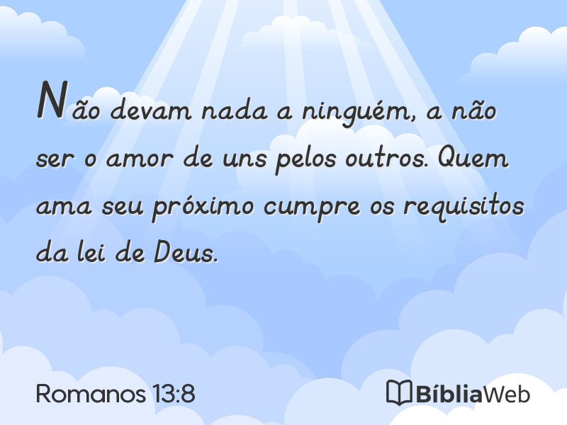 Romanos 13:8 em imagem para compartilhar
