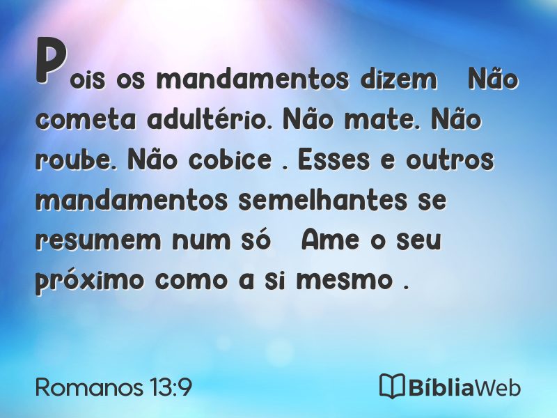 Romanos 13:9 em imagem para compartilhar
