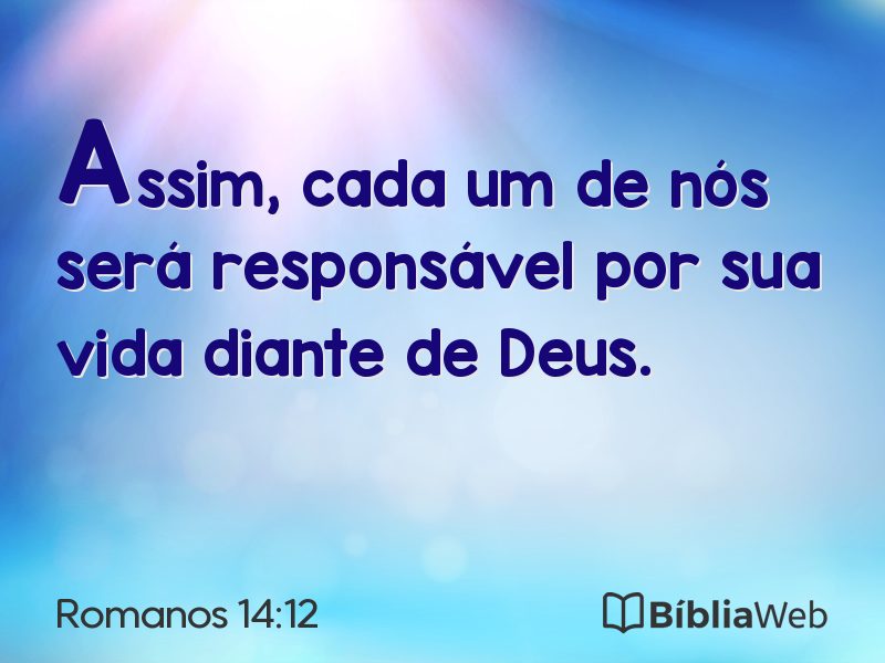Romanos 14:12 em imagem para compartilhar