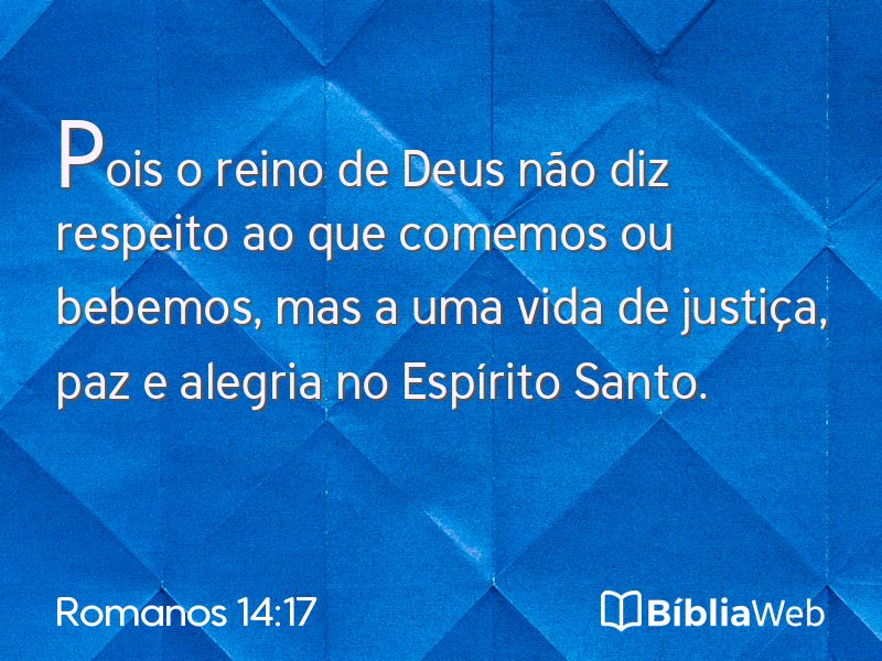 Romanos 14:17 em imagem para compartilhar