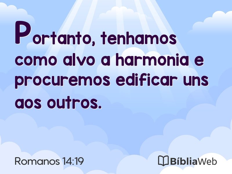 Romanos 14:19 em imagem para compartilhar