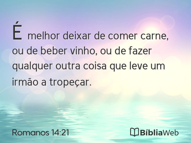 Romanos 14:21 em imagem para compartilhar