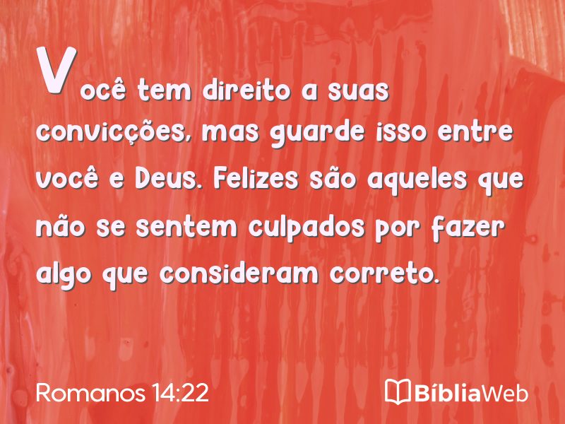 Romanos 14:22 em imagem para compartilhar
