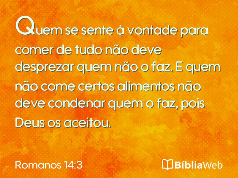 Romanos 14:3 em imagem para compartilhar