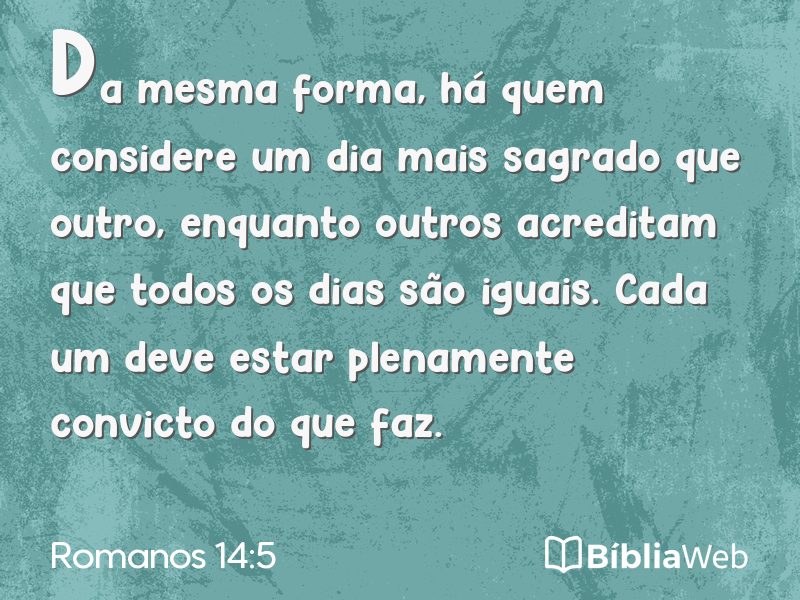 Romanos 14:5 em imagem para compartilhar