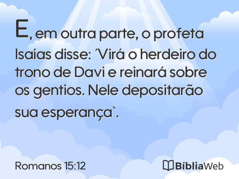 Romanos 15:12 em imagem para compartilhar