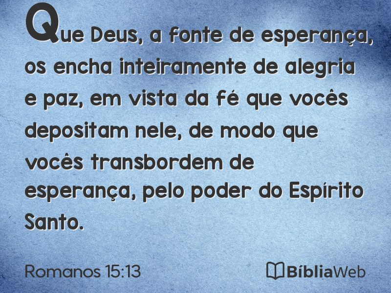 Romanos 15:13 em imagem para compartilhar