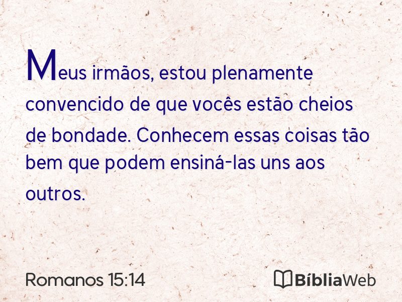 Romanos 15:14 em imagem para compartilhar