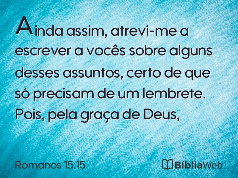 Romanos 15:15 em imagem para compartilhar