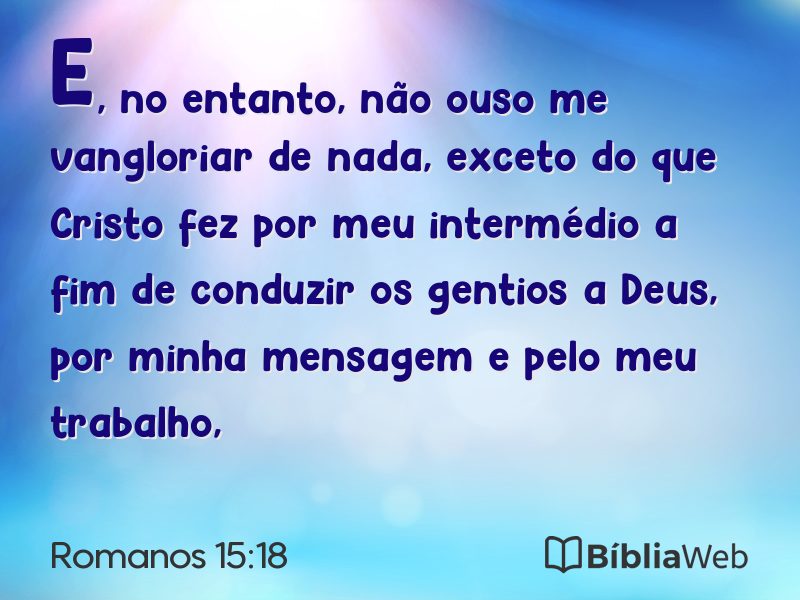 Romanos 15:18 em imagem para compartilhar