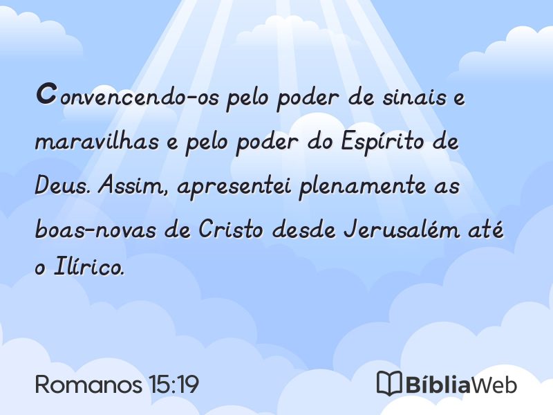 Romanos 15:19 em imagem para compartilhar