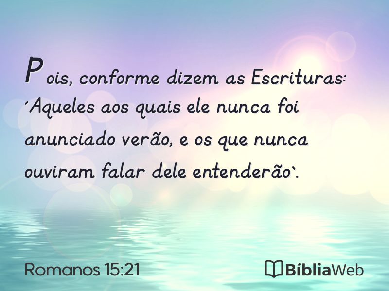 Romanos 15:21 em imagem para compartilhar