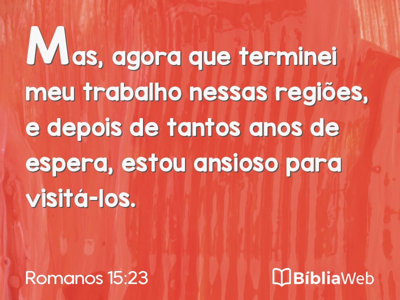 Romanos 15:23 em imagem para compartilhar