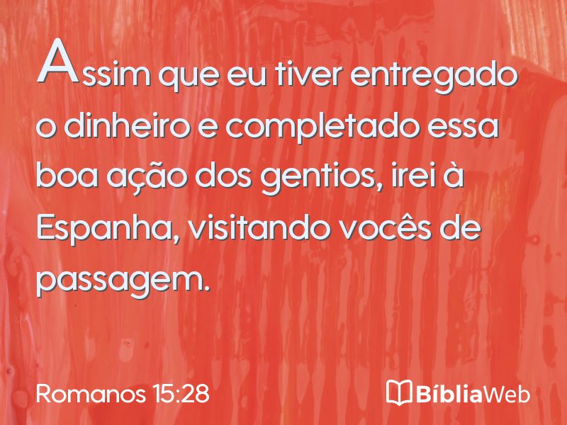 Romanos 15:28 em imagem para compartilhar