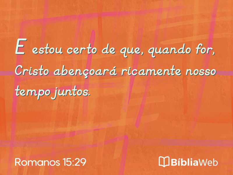 Romanos 15:29 em imagem para compartilhar