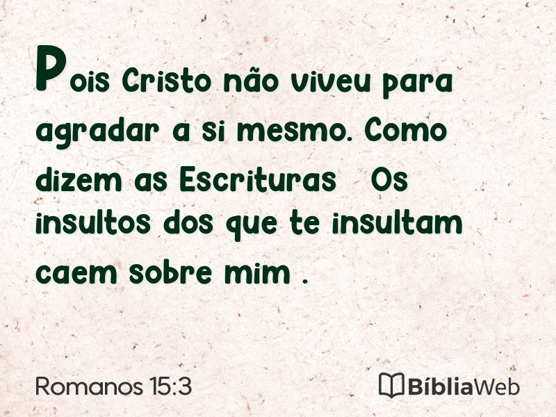 Romanos 15:3 em imagem para compartilhar
