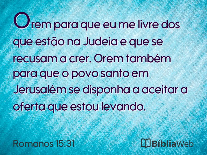 Romanos 15:31 em imagem para compartilhar