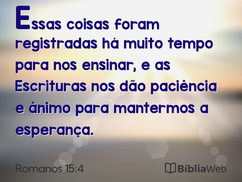Romanos 15:4 em imagem para compartilhar