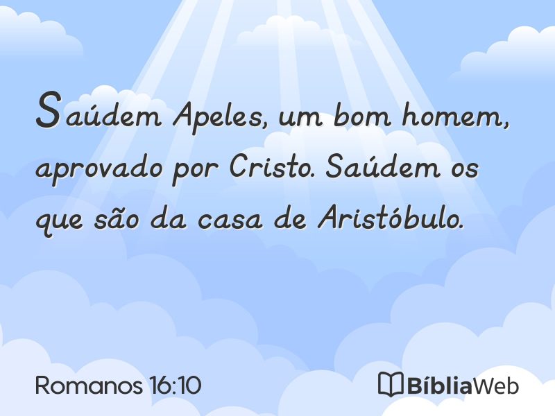Romanos 16:10 em imagem para compartilhar