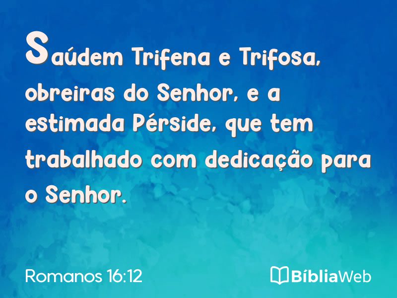 Romanos 16:12 em imagem para compartilhar