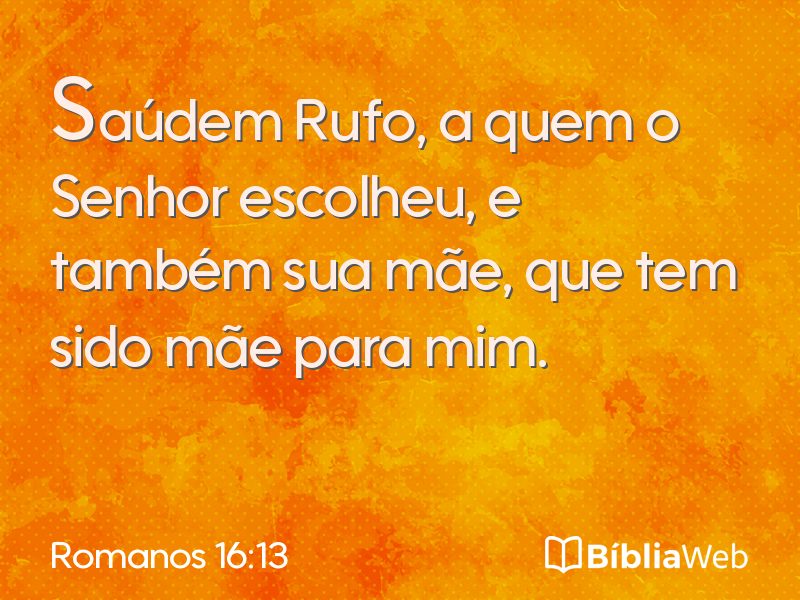 Romanos 16:13 em imagem para compartilhar