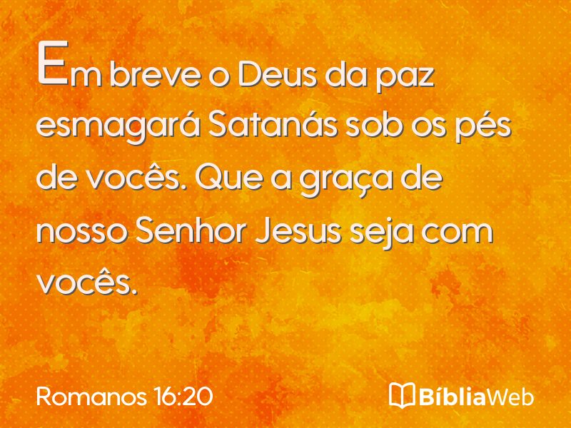 Romanos 16:20 em imagem para compartilhar