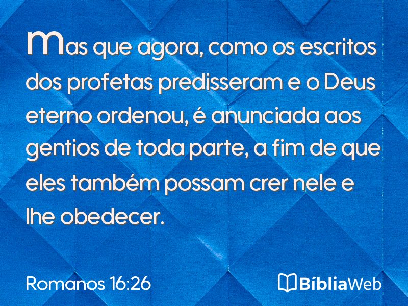 Romanos 16:26 em imagem para compartilhar