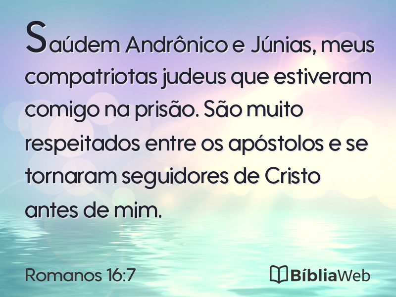 Romanos 16:7 em imagem para compartilhar