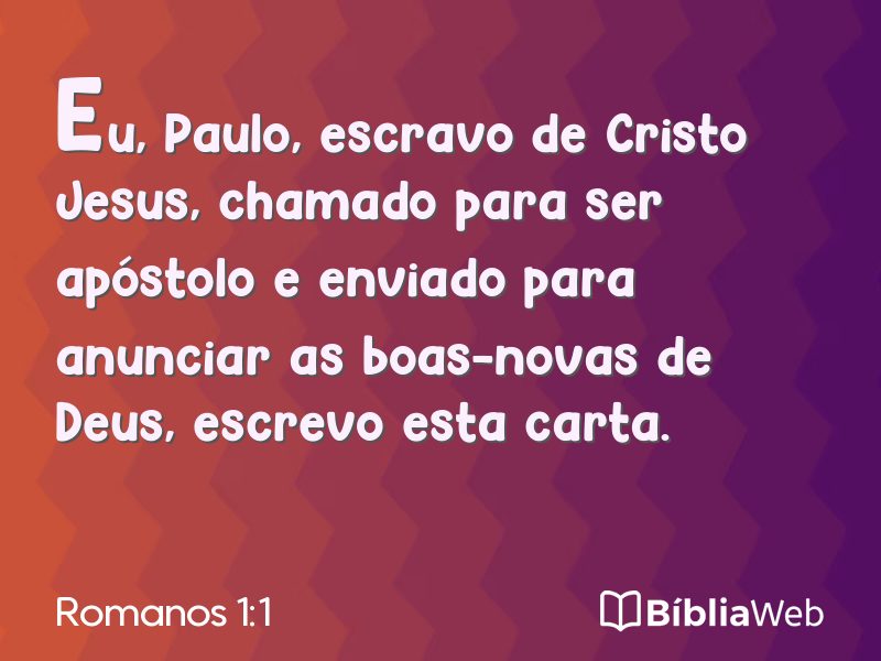 Romanos 1:1 em imagem para compartilhar