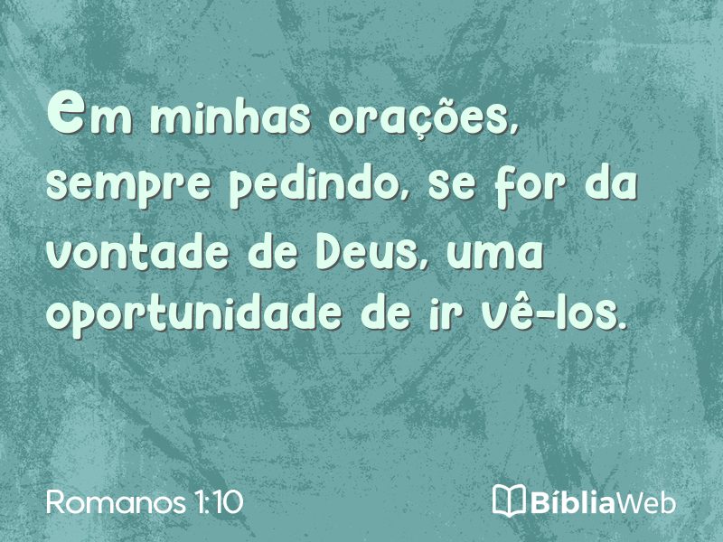 Romanos 1:10 em imagem para compartilhar