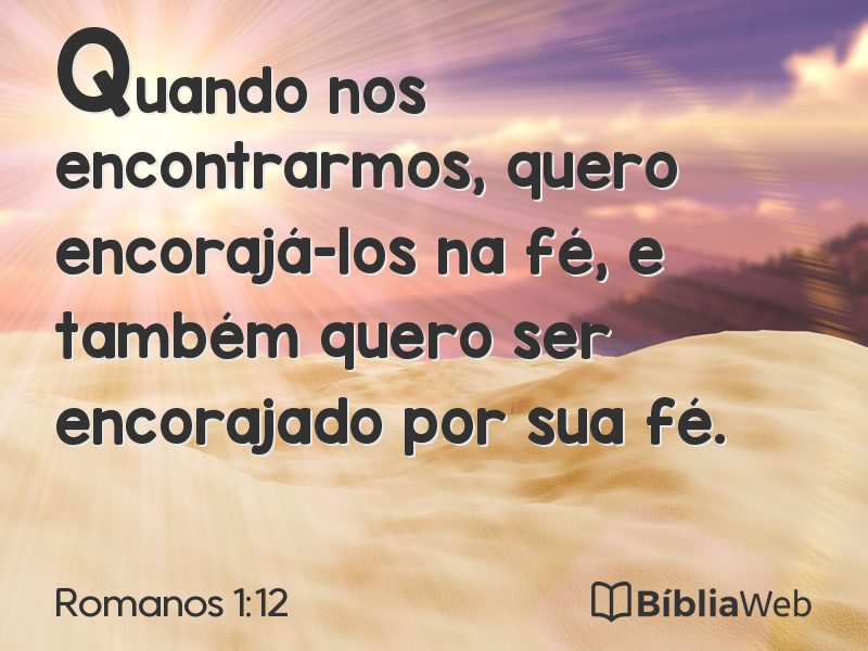 Romanos 1:12 em imagem para compartilhar