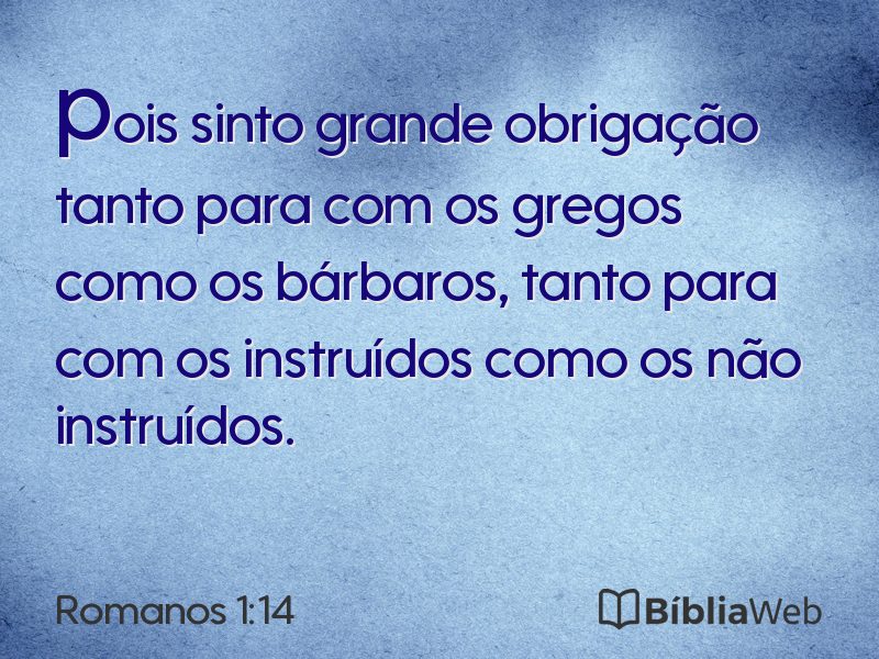 Romanos 1:14 em imagem para compartilhar