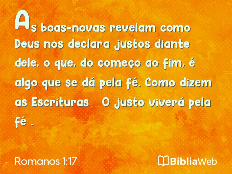Romanos 1:17 em imagem para compartilhar