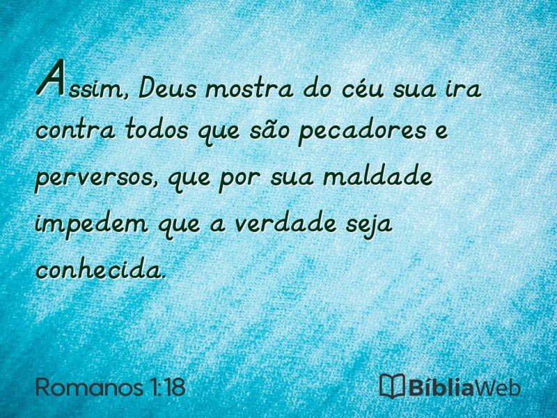 Romanos 1:18 em imagem para compartilhar