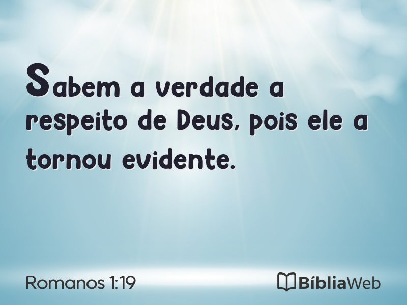 Romanos 1:19 em imagem para compartilhar
