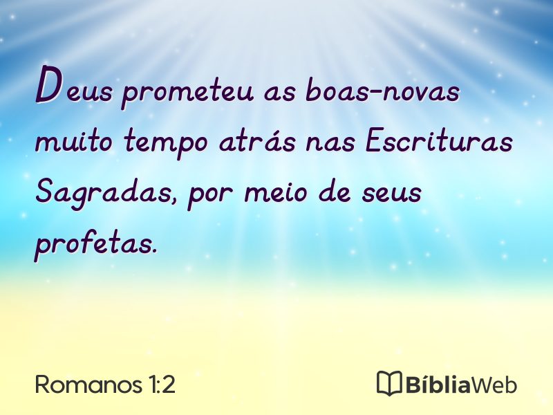 Romanos 1:2 em imagem para compartilhar