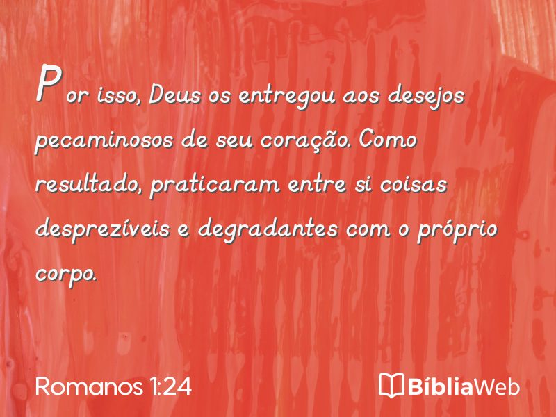 Romanos 1:24 em imagem para compartilhar