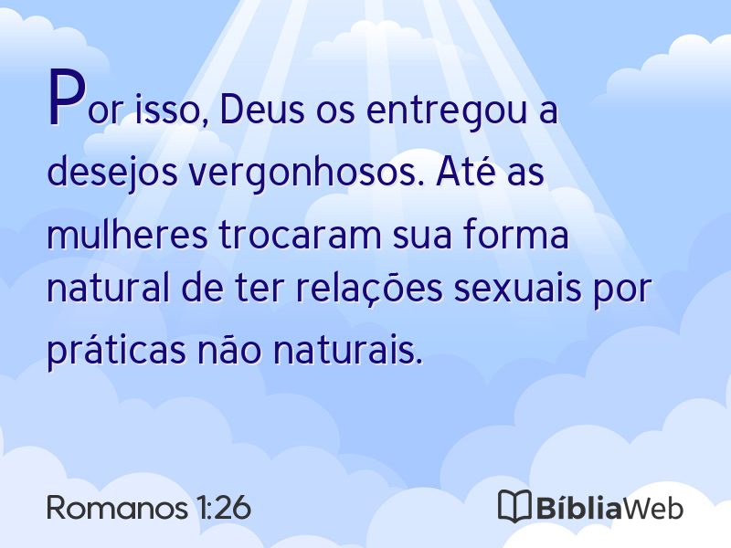 Romanos 1:26 em imagem para compartilhar