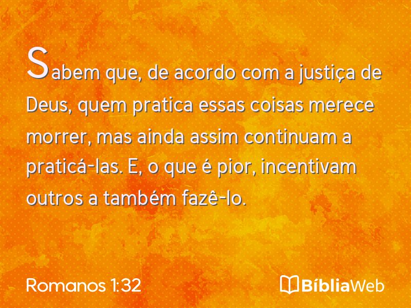 Romanos 1:32 em imagem para compartilhar