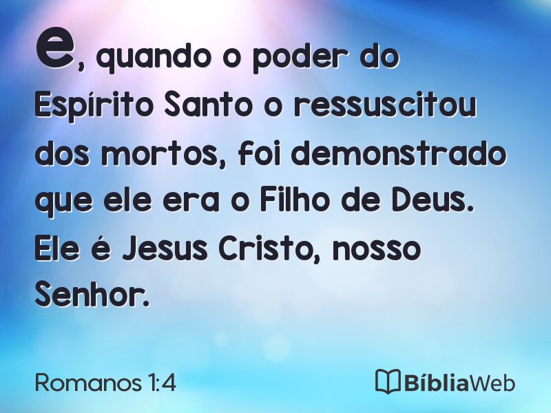 Romanos 1:4 em imagem para compartilhar